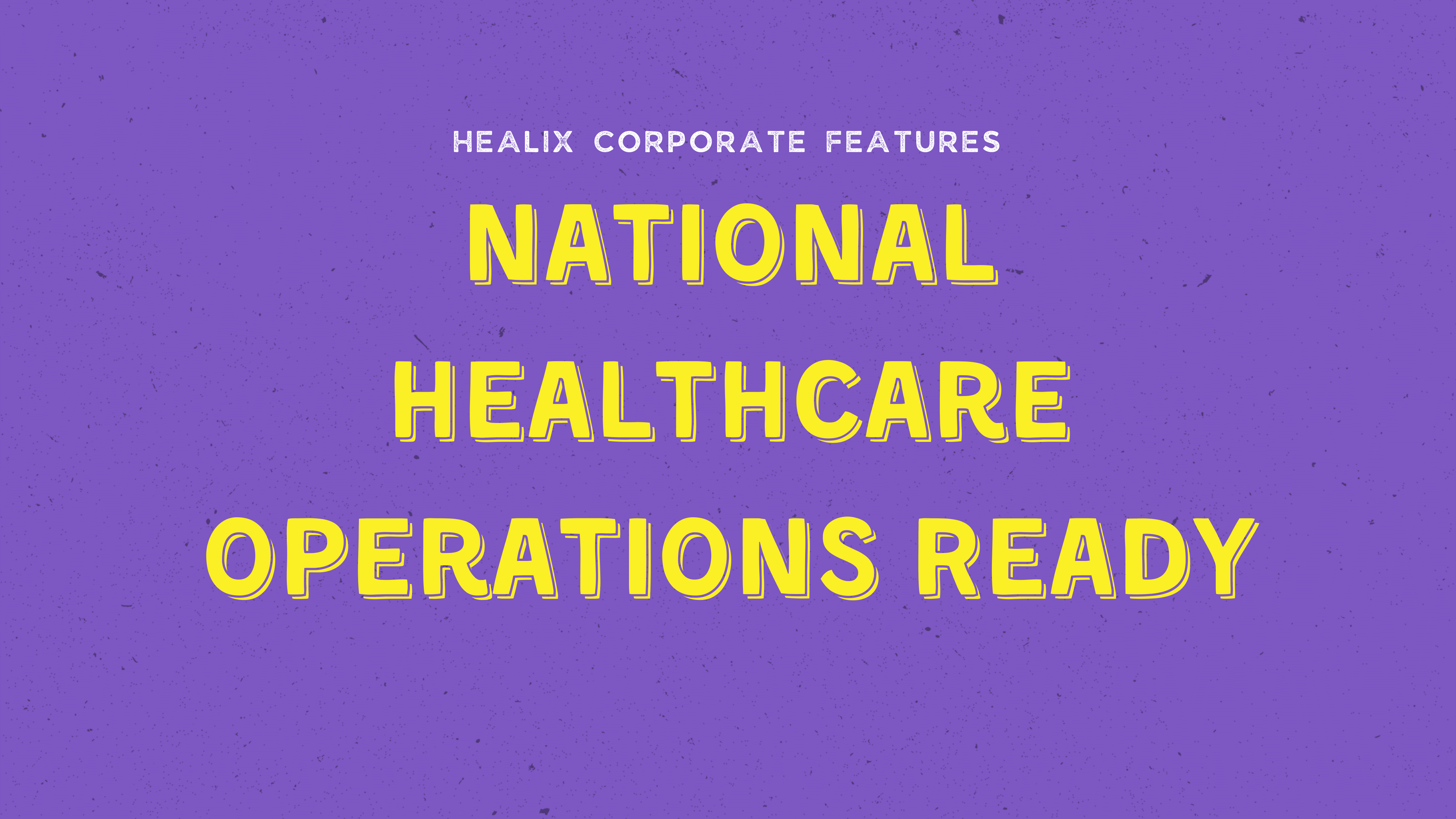 National Healthcare Operations Ready