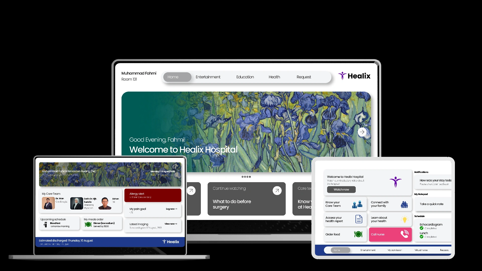 Healix shown across laptop and tablet devices